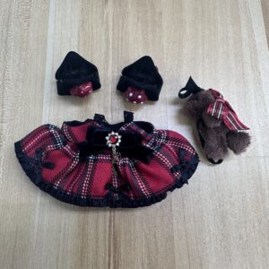 10cm タータンチェックくまさん4点セット