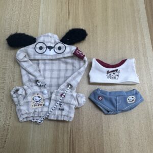 10cm 眼鏡いぬパーカー3点セット