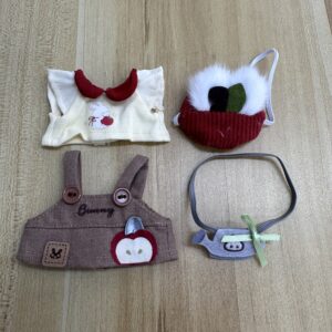 10cm サスペンダーりんごの帽子4点セット